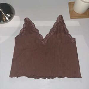 brown lace top